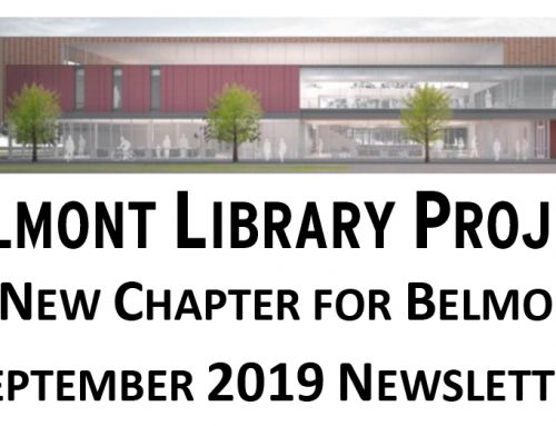 Belmont Library Project Newsletter: September 2019